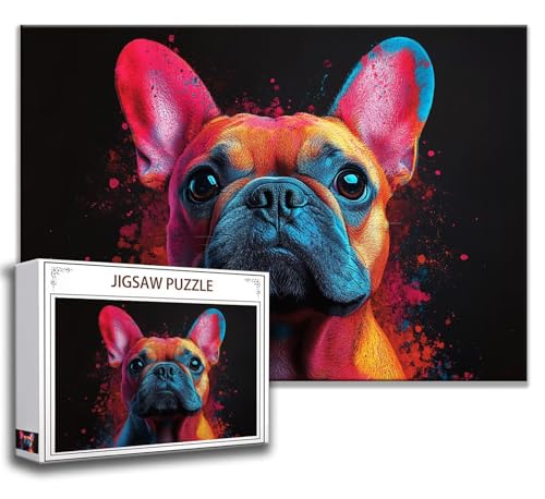 Puzzle 500 Teile Hund Puzzle Erwachsene Anspruchsvoll, Holzpuzzle Jigsaw Puzzle Tier Puzzle Groß 52 x 38 cm Impossible Puzzle für Männer, Klassische Puzzles für Erwachsene Frauen, ältere Menschen J-2 von Zhngzoyn