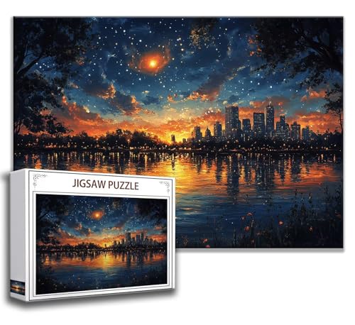 Puzzle 500 Teile Landschaft Puzzle Erwachsene Anspruchsvoll, Holzpuzzle Jigsaw Puzzle Sternenhimmel Puzzle Groß 52 x 38 cm Impossible Puzzle für Männer, Klassische Puzzles für Erwachsene Frauen A-5 von Zhngzoyn