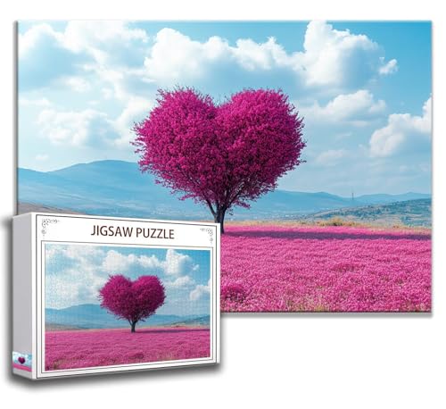 Puzzle 500 Teile Liebe Puzzle Erwachsene Anspruchsvoll, Holzpuzzle Jigsaw Puzzle Baum Puzzle Groß 52 x 38 cm Impossible Puzzle für Männer, Klassische Puzzles für Erwachsene Frauen, ältere Menschen P-6 von Zhngzoyn