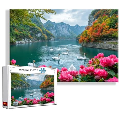 Puzzle 5000 Teile Blume, Puzzle Erwachsene Anspruchsvoll Jigsaw Landschaft Groß XXL 156x105 cm, Klassische Impossible Jigsaw art für Frauen Männer, Holzpuzzle für Deko Wohnzimmer, Geschenke Ostern Q-3 von Zhngzoyn