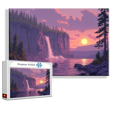 Puzzle 5000 Teile Fallen, Puzzle Erwachsene Anspruchsvoll Jigsaw Landschaft Groß XXL 156x105 cm, Klassische Impossible Jigsaw Art für Frauen Männer, Holzpuzzle für Deko Wohnzimmer Geschenke G-0 von Zhngzoyn