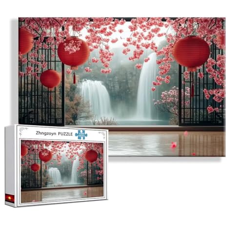 Puzzle 5000 Teile Fallen, Puzzle Erwachsene Anspruchsvoll Jigsaw Landschaft Groß XXL 156x105 cm, Klassische Impossible Jigsaw Art für Frauen Männer, Holzpuzzle für Deko Wohnzimmer Geschenke K-9 von Zhngzoyn