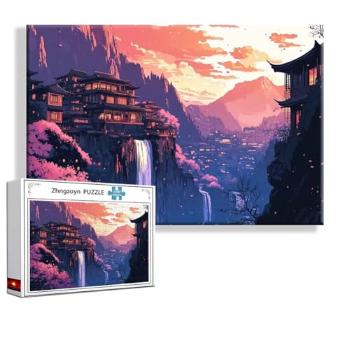 Puzzle 5000 Teile Fallen, Puzzle Erwachsene Anspruchsvoll Jigsaw Landschaft Groß XXL 156x105 cm, Klassische Impossible Jigsaw Art für Frauen Männer, Holzpuzzle für Deko Wohnzimmer Geschenke U-3 von Zhngzoyn