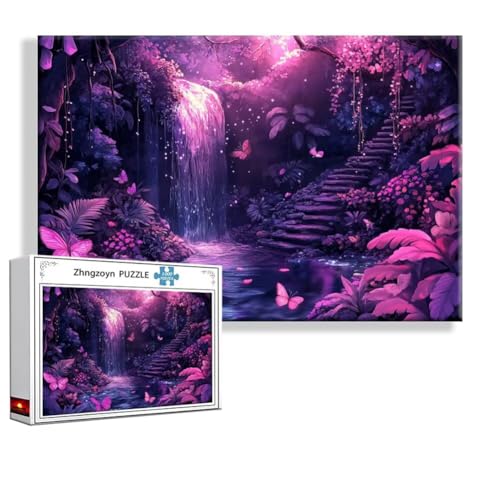 Puzzle 5000 Teile Fallen, Puzzle Erwachsene Anspruchsvoll Jigsaw Schmetterling Groß XXL 156x105 cm, Klassische Impossible Jigsaw Art für Frauen Männer, Holzpuzzle für Deko Wohnzimmer Geschenke Y-4 von Zhngzoyn