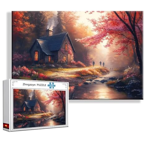 Puzzle 5000 Teile Frühling, Puzzle Erwachsene Anspruchsvoll Jigsaw Landschaft Groß XXL 156x105 cm, Klassische Impossible Jigsaw Art für Frauen Männer, Holzpuzzle für Deko Wohnzimmer Geschenke U-0 von Zhngzoyn