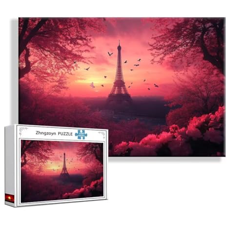 Puzzle 5000 Teile Paris, Puzzle Erwachsene Anspruchsvoll Jigsaw Eiffelturm Groß XXL 156x105 cm, Klassische Impossible Jigsaw art für Frauen Männer, Holzpuzzle für Deko Wohnzimmer, Geschenke Ostern M-4 von Zhngzoyn