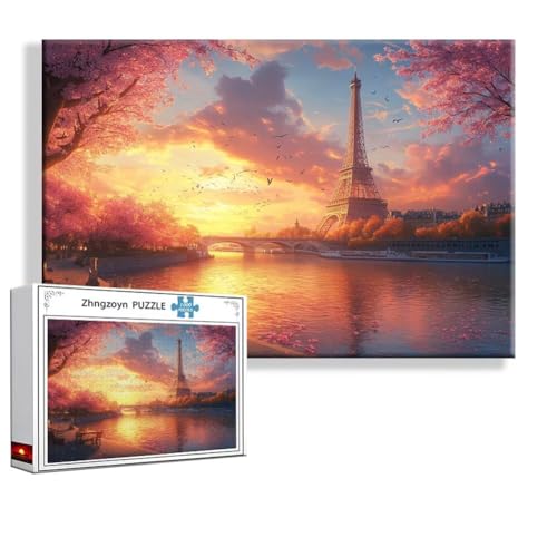 Puzzle 5000 Teile Paris, Puzzle Erwachsene Anspruchsvoll Jigsaw Landschaft Groß XXL 156x105 cm, Klassische Impossible Jigsaw art für Frauen Männer, Holzpuzzle für Deko Wohnzimmer, Geschenke Ostern H-6 von Zhngzoyn