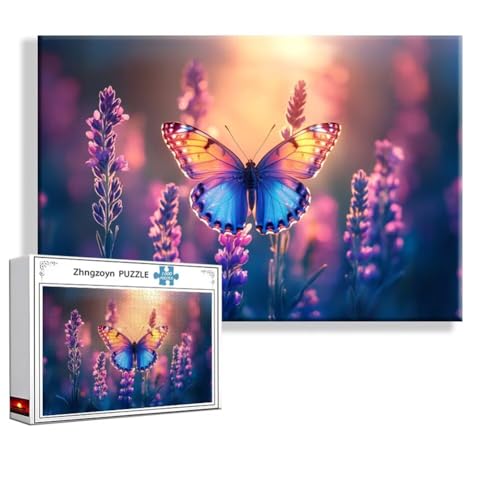 Puzzle 5000 Teile Schmetterling, Puzzle Erwachsene Anspruchsvoll Jigsaw Tier Groß XXL 156x105 cm, Klassische Impossible Jigsaw Art für Frauen Männer, Holzpuzzle für Deko Wohnzimmer Geschenke V-4 von Zhngzoyn