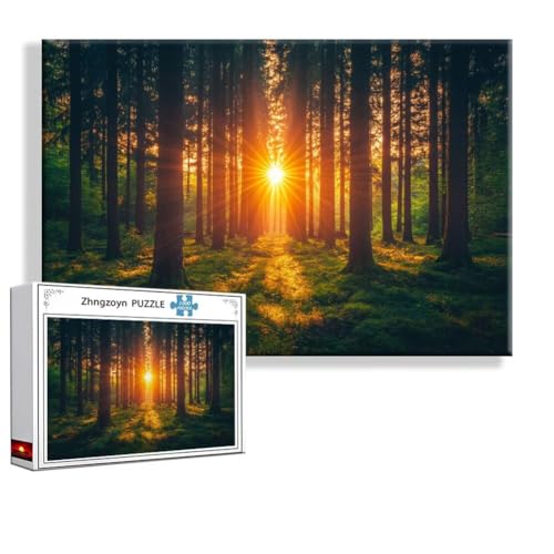 Puzzle 5000 Teile Sonnenuntergang, Puzzle Erwachsene Anspruchsvoll Jigsaw Landschaft Groß XXL 156 x 105 cm, Klassische Impossible Jigsaw Art für Frauen Männer, Holzpuzzle für Deko Wohnzimmer M-3 von Zhngzoyn