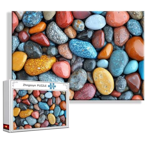 Puzzle 5000 Teile Stein, Puzzle Erwachsene Anspruchsvoll Jigsaw Bunt Groß XXL 156 x 105 cm, Klassische Impossible Jigsaw Art für Frauen Männer, Holzpuzzle für Deko Wohnzimmer, Geschenke zu Ostern H-5 von Zhngzoyn