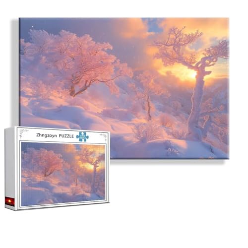 Puzzle 5000 Teile Winter, Puzzle Erwachsene Anspruchsvoll Jigsaw Landschaft Groß XXL 156x105 cm, Klassische Impossible Jigsaw Art für Frauen Männer, Holzpuzzle für Deko Wohnzimmer Geschenke U-5 von Zhngzoyn