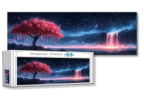 Puzzle Baum 900 Teile Fallen Puzzle Erwachsene Anspruchsvoll Groß XXL 87 x 34 cm Jigsaw Panorama, 2025 Impossible Jigsaw, Klassische Holzpuzzle für Erwachsene Männer, Frauen, ältere Menschen M-2 von Zhngzoyn