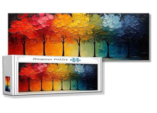 Puzzle Baum 900 Teile Landschaft Puzzle Erwachsene Anspruchsvoll Groß XXL 87 x 34 cm Jigsaw Panorama, 2025 Impossible Jigsaw, Klassische Holzpuzzle für Erwachsene Männer, Frauen, ältere Menschen I-5 von Zhngzoyn