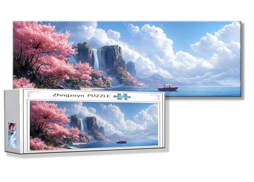 Puzzle Fallen 900 Teile Landschaft Puzzle Erwachsene Anspruchsvoll Groß XXL 87 x 34 cm Jigsaw panorama, 2025 Impossible Jigsaw, Klassische Holzpuzzle für Erwachsene Männer, Frauen, ältere Menschen O-7 von Zhngzoyn