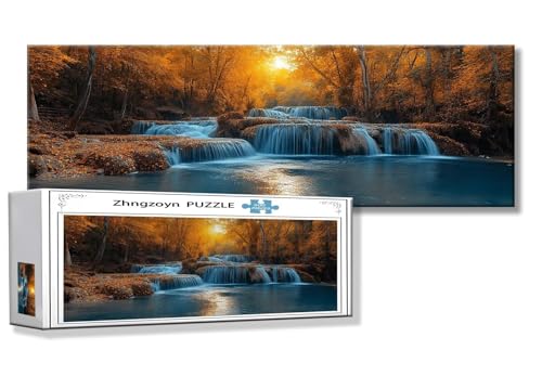 Puzzle Fallen 900 Teile Landschaft Puzzle Erwachsene Anspruchsvoll Groß XXL 87 x 34 cm Jigsaw panorama, 2025 Impossible Jigsaw, Klassische Holzpuzzle für Erwachsene Männer, Frauen, ältere Menschen P-8 von Zhngzoyn