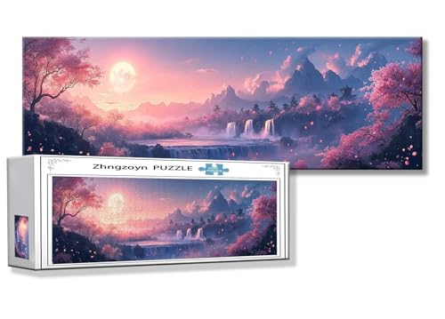 Puzzle Fallen 900 Teile Landschaft Puzzle Erwachsene Anspruchsvoll Groß XXL 87 x 34 cm Jigsaw panorama, 2025 Impossible Jigsaw, Klassische Holzpuzzle für Erwachsene Männer, Frauen, ältere Menschen T-4 von Zhngzoyn