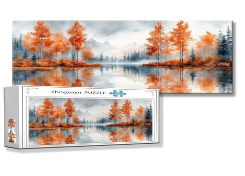 Puzzle Herbst 900 Teile Landschaft Puzzle Erwachsene Anspruchsvoll Groß XXL 87 x 34 cm Jigsaw panorama, 2025 Impossible Jigsaw, Klassische Holzpuzzle für Erwachsene Männer, Frauen, ältere Menschen H-2 von Zhngzoyn