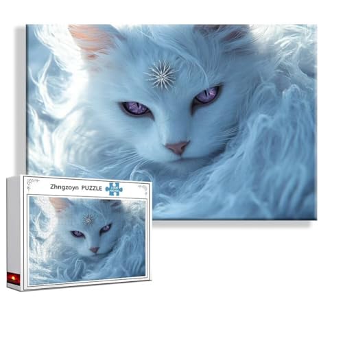 Puzzle Katze Tier 1000 Teile Groß XXL 75 x 50 cm, Jigsaw Art Impossible Erwachsene Anspruchsvoll, DIY Klassische Jigsaw Erwachsene, Junge, Mädchen, Geschicklichkeitsspiel für Die Ganze Familie O-8 Puzzle Katze Tier 1000 Teile Groß XXL 75 x 50 cm, Jigsaw Art Impossible Erwachsene Anspruchsvoll, DIY Klassische Jigsaw Erwachsene, Junge, Mädchen, Geschicklichkeitsspiel für Die Ganze Familie O-8 von Zhngzoyn
