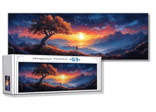 Puzzle Landschaft 900 Teile Baum Puzzle Erwachsene Anspruchsvoll Groß XXL 87 x 34 cm Jigsaw Panorama, 2025 Impossible Jigsaw, Klassische Holzpuzzle für Erwachsene Männer, Frauen, ältere Menschen U-0 von Zhngzoyn