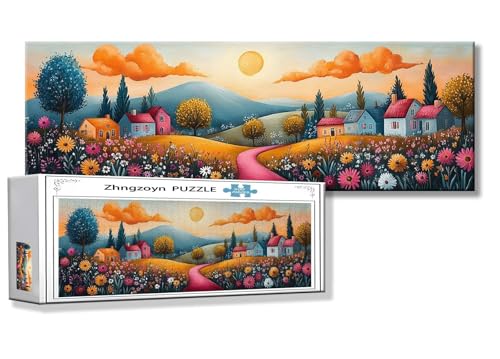 Puzzle Landschaft 900 Teile Fantasie Puzzle Erwachsene Anspruchsvoll Groß XXL 87x34cm Jigsaw Panorama, 2025 Impossible Jigsaw, Klassische Holzpuzzle für Erwachsene Männer, Frauen, ältere Menschen A-2 von Zhngzoyn