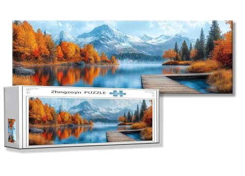 Puzzle Landschaft 900 Teile Herbst Puzzle Erwachsene Anspruchsvoll Groß XXL 87 x 34 cm Jigsaw panorama, 2025 Impossible Jigsaw, Klassische Holzpuzzle für Erwachsene Männer, Frauen, ältere Menschen E-4 von Zhngzoyn