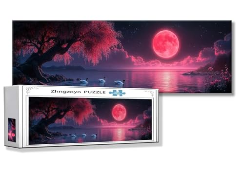 Puzzle Mond 900 Teile Landschaft Puzzle Erwachsene Anspruchsvoll Groß XXL 87 x 34 cm Jigsaw Panorama, 2025 Impossible Jigsaw, Klassische Holzpuzzle für Erwachsene Männer, Frauen, ältere Menschen X-8 von Zhngzoyn