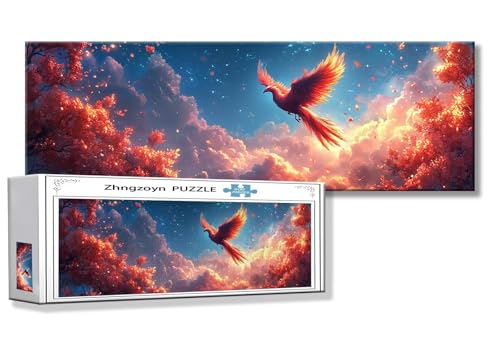 Puzzle Pfau 900 Teile Landschaft Puzzle Erwachsene Anspruchsvoll Groß XXL 87 x 34 cm Jigsaw Panorama, 2025 Impossible Jigsaw, Klassische Holzpuzzle für Erwachsene Männer, Frauen, ältere Menschen X-6 von Zhngzoyn