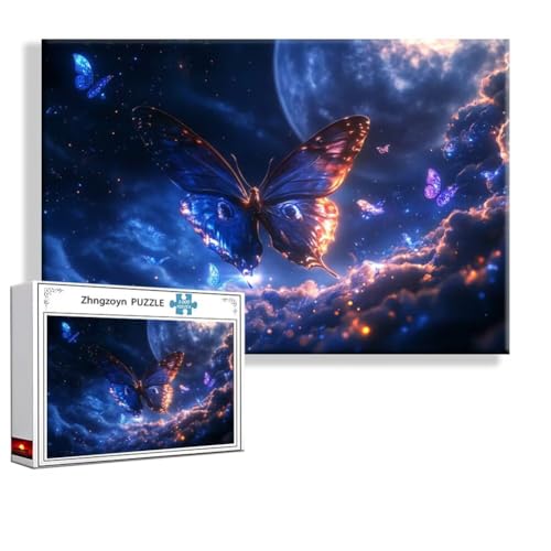 Puzzle Schmetterling Fantasie 4000 Teile Groß XXL 140x87 cm, Jigsaw Art Impossible Erwachsene Anspruchsvoll, Klassische Jigsaw Erwachsene, Junge, Mädchen, Geschicklichkeitsspiel für Familie F-7 von Zhngzoyn