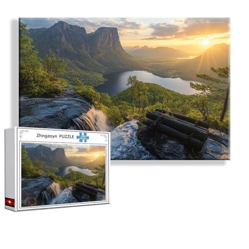 Puzzle See Frühling 1500 Teile Groß XXL 87 x 57 cm, Jigsaw Art Impossible Erwachsene Anspruchsvoll, DIY Klassische Jigsaw Erwachsene, Junge, Mädchen, Geschicklichkeitsspiel für Die Ganze Familie V-0 von Zhngzoyn