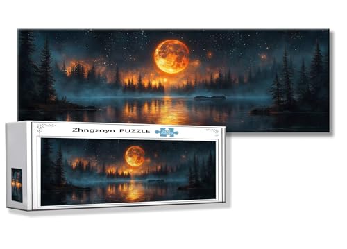 Puzzle Sonnenuntergang 900 Teile Landschaft Puzzle Erwachsene Anspruchsvoll Groß XXL 87 x 34 cm Jigsaw panorama, Schwer Impossible Jigsaw, 2025 Klassische Holzpuzzle für Erwachsene Männer, Frauen, U-1 von Zhngzoyn