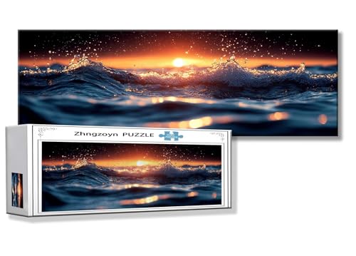 Puzzle Sonnenuntergang 900 Teile Sternenhimmel Puzzle Erwachsene Anspruchsvoll Groß XXL 87 x 34 cm Jigsaw Panorama, 2025 Impossible Jigsaw, Klassische Holzpuzzle für Erwachsene Männer, Frauen, D-2 von Zhngzoyn