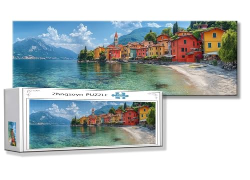 Puzzle Stadt 900 Teile Landschaft Puzzle Erwachsene Anspruchsvoll Groß XXL 87 x 34 cm Jigsaw Panorama, 2025 Impossible Jigsaw, Klassische Holzpuzzle für Erwachsene Männer, Frauen, ältere Menschen P-1 von Zhngzoyn