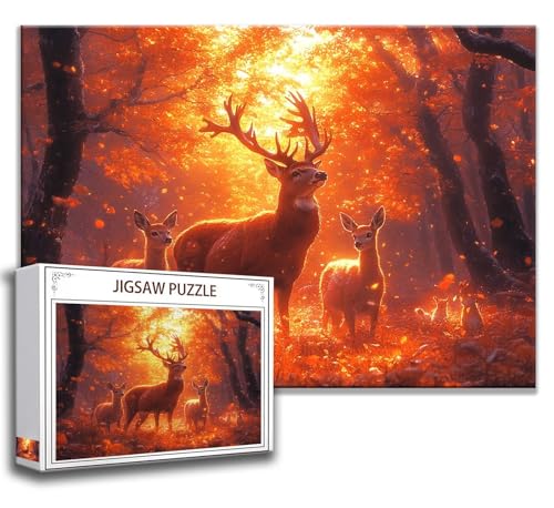 REH Puzzle 120 Teile Kinder, Jigsaw Puzzle Wald Puzzle Erwachsene, Junge, Mädchen, Geschicklichkeitsspiel für Die Ganze Familie, Klassische Holzpuzzle für Wand Zimmer Deko Wohnzimmer, Geschenke P-2 von Zhngzoyn