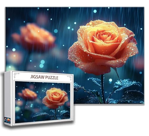 Rose Puzzle 200 Teile Kinder, Jigsaw Puzzle Blume Puzzle Erwachsene, Junge, Mädchen, Geschicklichkeitsspiel für Die Ganze Familie, Klassische Holzpuzzle für Wand Zimmer Deko Wohnzimmer, Geschenke U-2 von Zhngzoyn