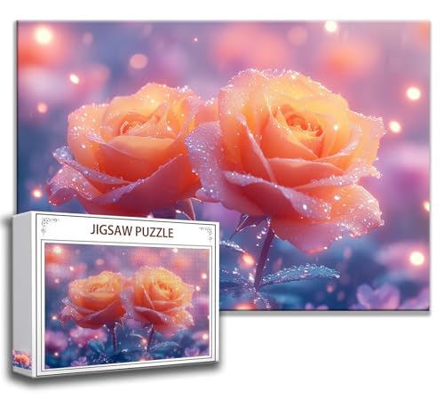 Rose Puzzle 300 Teile Kinder, Jigsaw Puzzle Blume Puzzle Erwachsene, Junge, Mädchen, Geschicklichkeitsspiel für Die Ganze Familie, Klassische Holzpuzzle für Wand Zimmer Deko Wohnzimmer, Geschenke C-5 von Zhngzoyn