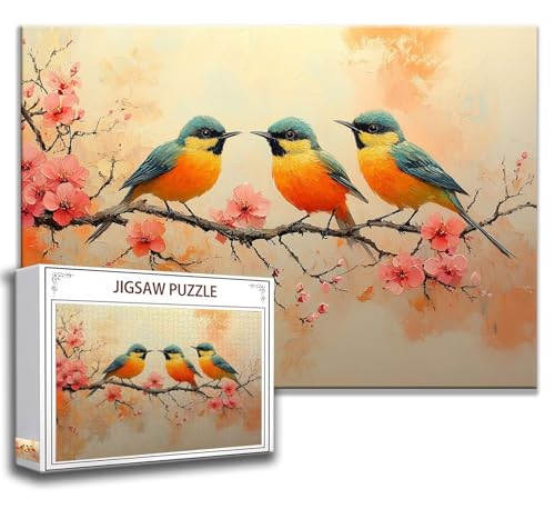 Vogel Puzzle 120 Teile Kinder, Jigsaw Puzzle Baum Puzzle Erwachsene, Junge, Mädchen, Geschicklichkeitsspiel für Die Ganze Familie, Klassische Holzpuzzle für Wand Zimmer Deko Wohnzimmer, Geschenke Q-7 von Zhngzoyn