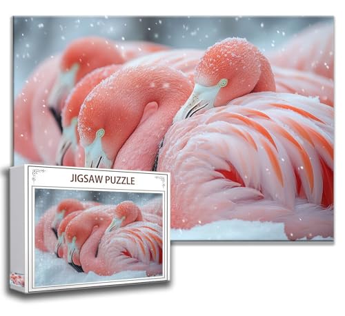 Vogel Puzzle 300 Teile Kinder, Jigsaw Puzzle Flamingo Puzzle Erwachsene, Junge, Mädchen, Geschicklichkeitsspiel für Die Ganze Familie, Klassische Holzpuzzle für Wand Deko Wohnzimmer, Geschenke T-7 von Zhngzoyn