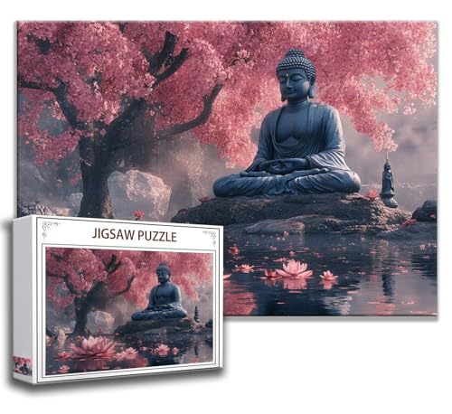 Zen Puzzle 200 Teile Kinder, Jigsaw Puzzle Lotus Puzzle Erwachsene, Junge, Mädchen, Geschicklichkeitsspiel für Die Ganze Familie, Klassische Holzpuzzle für Wand Zimmer Deko Wohnzimmer, Geschenke K-4 von Zhngzoyn