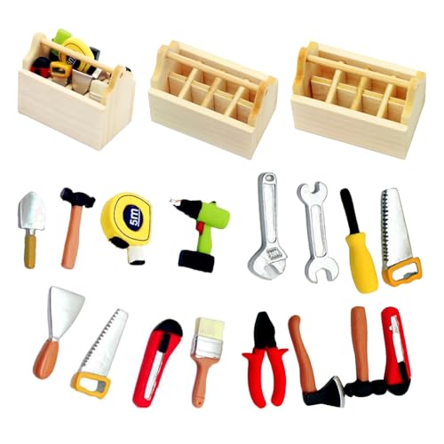 2 Stks Miniatur Werkzeugkasten Set, Jede Mit Werkzeug 8 Stück Werkzeugkasten Zubehör,Miniatur Zubehör 2 Stks Miniatur Werkzeugkasten Set, Jede Mit Werkzeug 8 Stück Werkzeugkasten Zubehör,Miniatur Zubehör von ZhongShuang