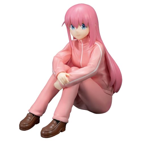 Bocchi The Rock Anime Figur Goto Hitori Nudelstopper-Figur, 10 cm, niedliche Mini-Statue, sitzende Position, PVC-Modell, Desktop-Ornamente von Zhongkaihua