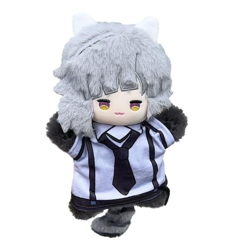 Bungo Stray Dogs Nakajima Atsushi Plüschfigur, 25 cm, Plüsch-Handpuppe, Cosplay, Anime, PP-Baumwolle, Kissen, weich, gefüllt, pelzig, Heimdekoration für Erwachsene von Zhongkaihua