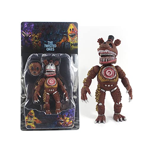 Zhongkaihua FNAF Security Breach Figur Foxy Sister Location Horror Puppe Lightening Bewegliche Gelenke Actionfiguren für Fünf Nächte Spielefans, 14 - 16,5 cm von Zhongkaihua