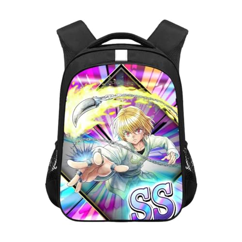 HxH Killua Zaoldyeck Anime-Rucksack für Schule, Mode, 3D-Anime-Druck, Cartoon-Schultasche, große Kapazität, Laptop-Rucksack für Schüler, Typ4, 44*30.5*16cm von Zhongkaihua