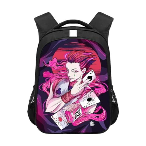 HxH Killua Zaoldyeck Anime-Rucksack für Schule, Mode, 3D-Anime-Druck, Cartoon-Schultasche, große Kapazität, Laptop-Rucksack für Schüler, Typ5, 44*30.5*16cm von Zhongkaihua