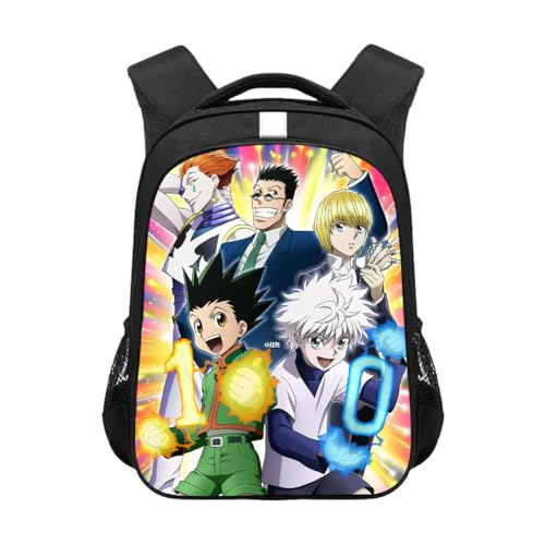 HxH Killua Zaoldyeck Anime-Rucksack für Schule, Mode, 3D-Anime-Druck, Cartoon-Schultasche, große Kapazität, Laptop-Rucksack für Schüler, Typ9, 44*30.5*16cm von Zhongkaihua