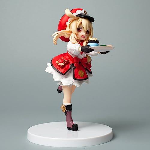 Klee Figur – 16,3 cm Klee Elemental Coffee Shop Kleidung Stil PVC-Modell | Heimdekoration, Statue, Sammlung, Geschenk für Anime-Spiel-Fans von Zhongkaihua