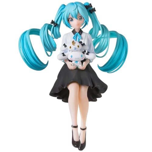 Miku Figur Anime PVC Modell Figur Doppelter Pferdeschwanz Frisur Miku Action Figur Schreibtisch Heimdekoration Geburtstagsgeschenk für Fans, 14CM von Zhongkaihua