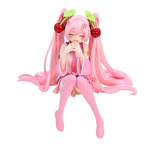 Miku Figur Anime PVC Modell Figur Rosa Noodle Stopper Miku Action Figur Schreibtisch Heimdekoration Geburtstagsgeschenk für Fans, ca. 4,72 Zoll (12 cm) von Zhongkaihua