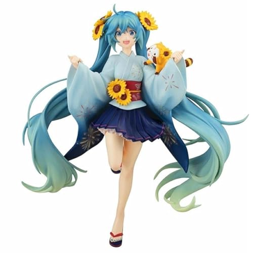 Miku Figur Anime PVC Modell Figur Summer Miku Action Figur Schreibtisch Heimdekoration Geburtstagsgeschenk für Fans, ca. 6.69 Zoll (17cm) von Zhongkaihua