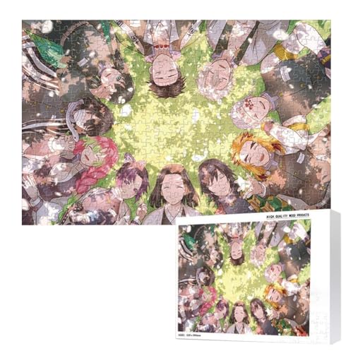 Puzzles 300/500/1000/1500 Teile Kamado Tanjiro Tomioka Giyuu Kochou Shinobu DIY Anime Casual Puzzles Home Desk Deocrtaion Geburtstagsgeschenk für Fans von Zhongkaihua